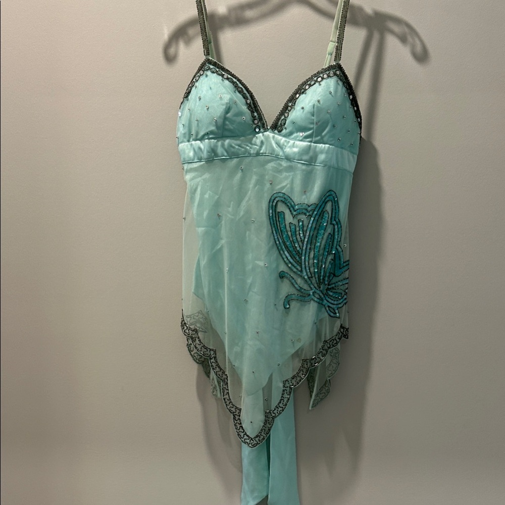 Elegant Blue Embellished Women's Lingerie